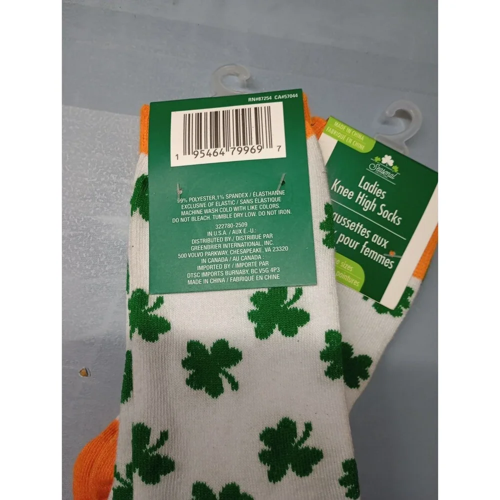 Ladies Knee High Socks St Patrick's Day 2 Pack